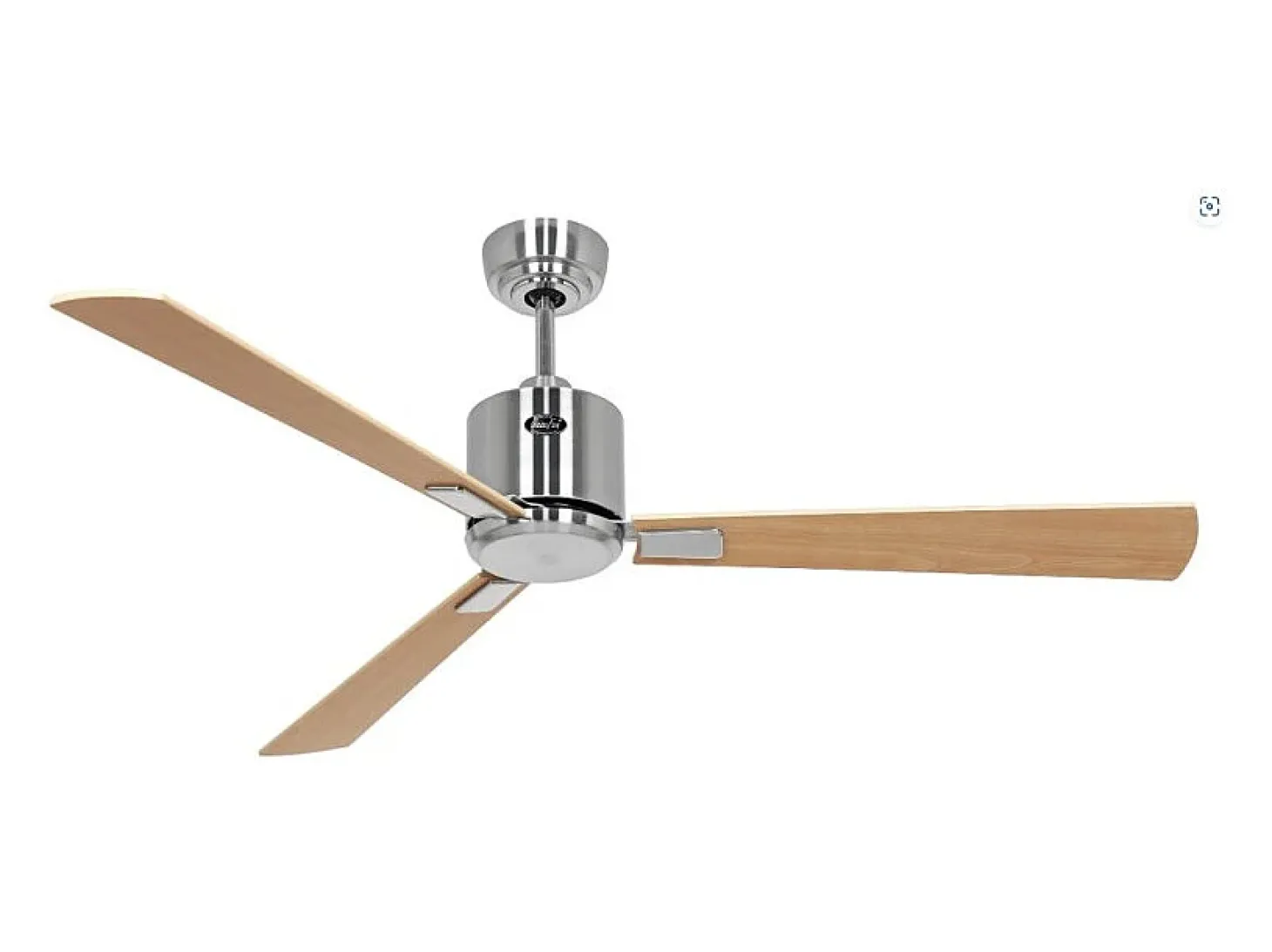 eco neo III 132 ventilador wifi de acero cepillado con aspas de arce y haya sin luz, casafan
