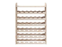 Eldon Botellero con tablero superior madera maciza pino 67,5x25x87 cm
