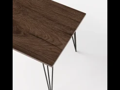 Escritorio VOSS 138 x 68 cm para oficina, despacho, estudio Roble Chocolate