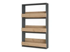 Estante para copas de vino oro power roble/antracita 60x15.1x98 repose