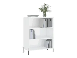 Estantería blanca brillante 69,5x32,5x90 cm