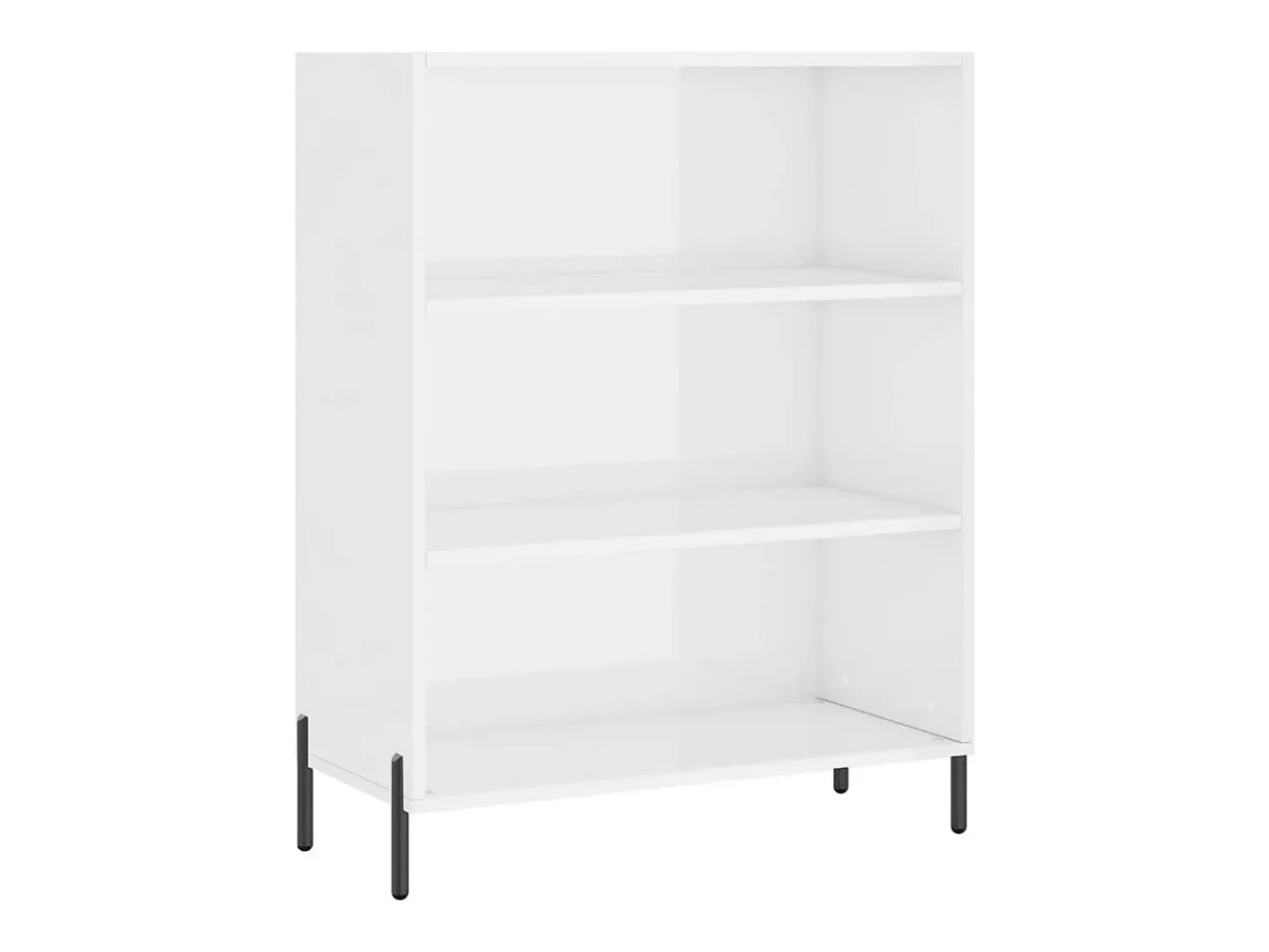 Estantería blanca brillante 69,5x32,5x90 cm