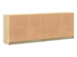 Estantería con puertas madera roble Sonoma 204x37x75 cm