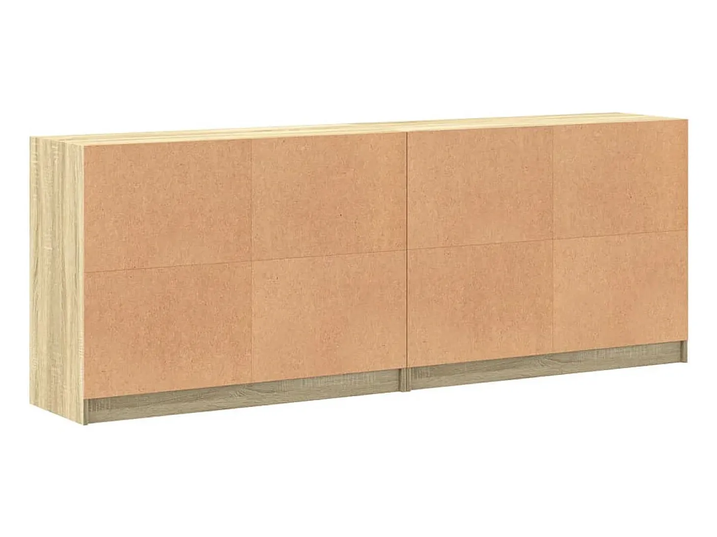 Estantería con puertas madera roble Sonoma 204x37x75 cm