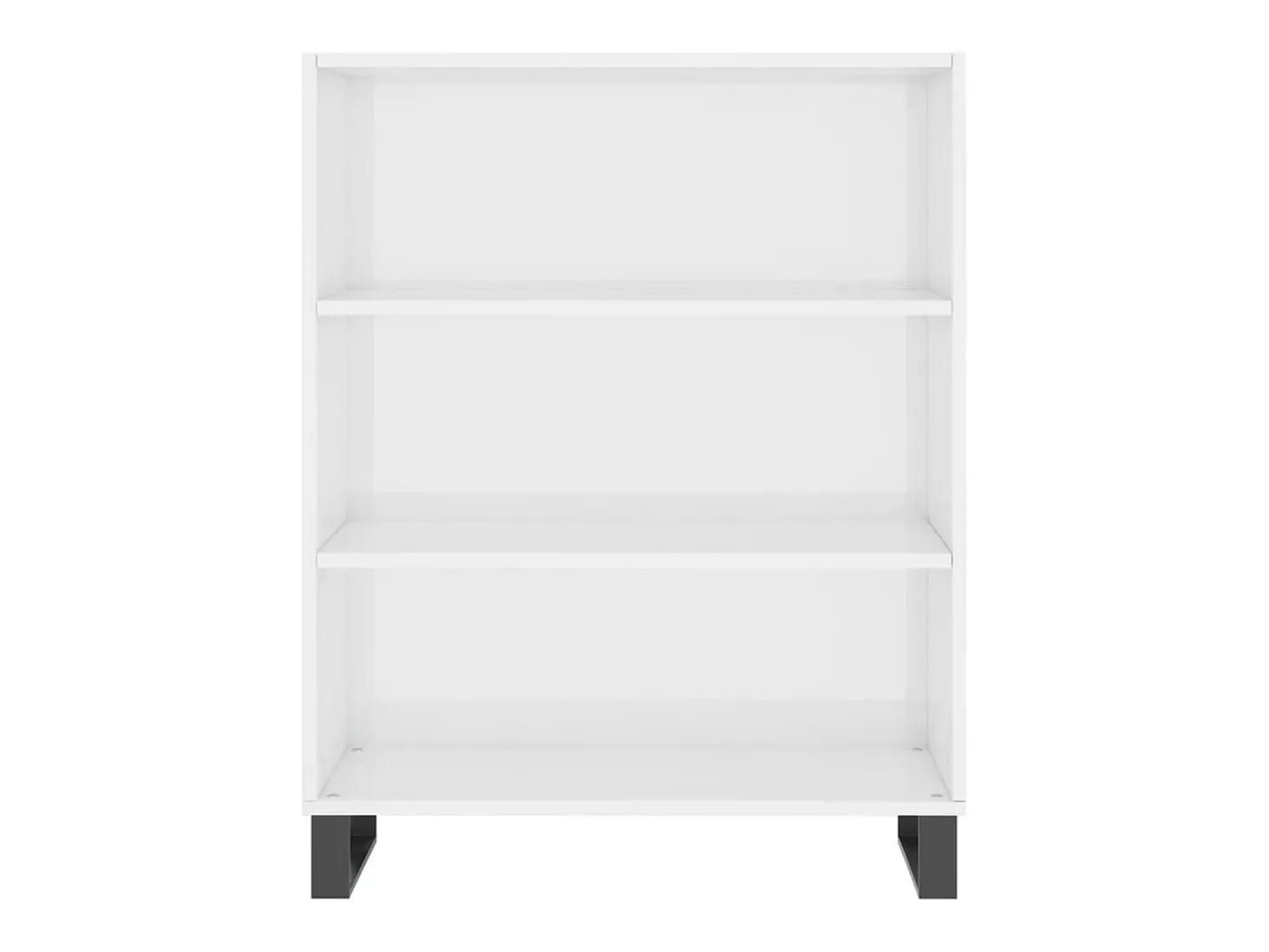 Estantería madera de ingeniería blanco brillo 69,5x32,5x90 cm