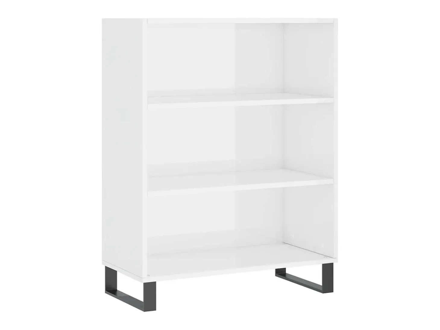 Estantería madera de ingeniería blanco brillo 69,5x32,5x90 cm
