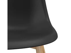 ESTER-Silla negra y metal roble (x2)