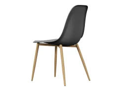 ESTER-Silla negra y metal roble (x2)