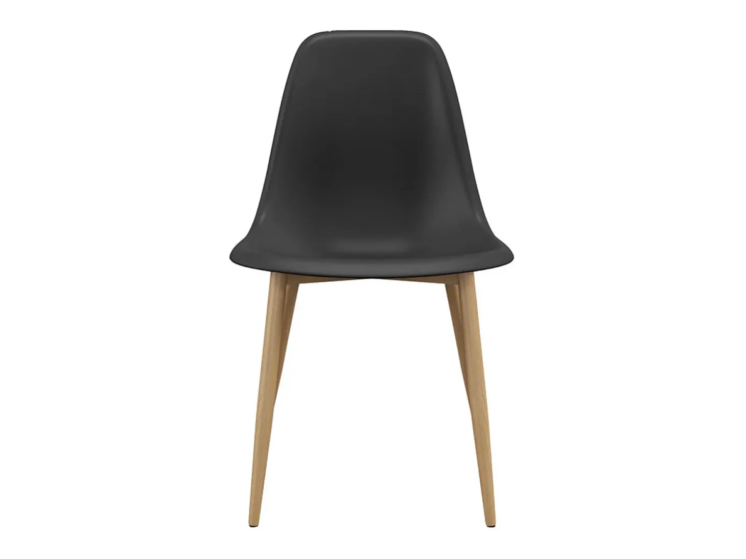 ESTER-Silla negra y metal roble (x2)