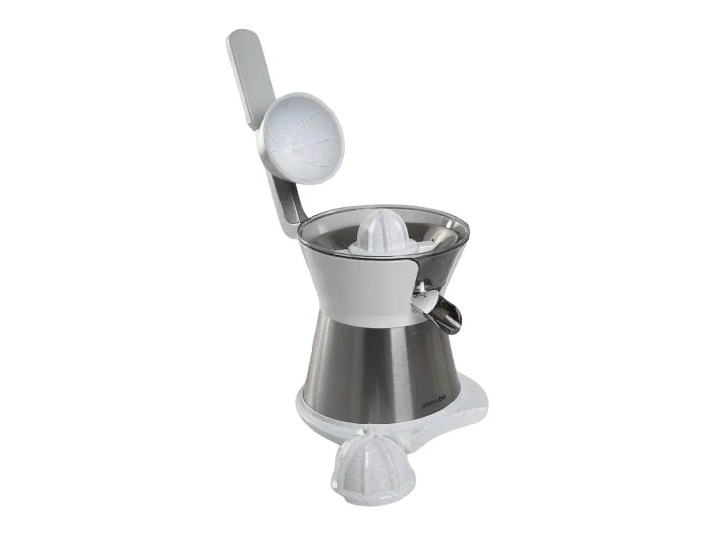 Exprimidor de brazo Juicy Plus Universal Blue 300W 2 conos blanco
