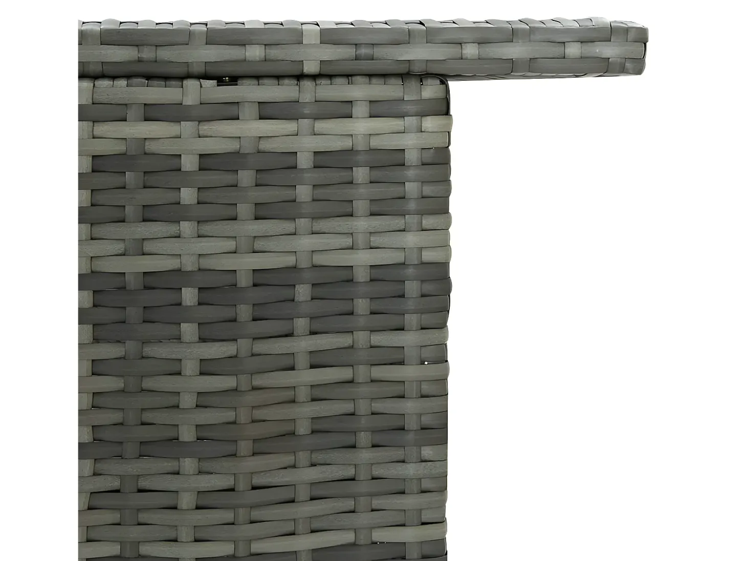 Farid Mesa alta de jardín ratán sintético gris 120x55x110 cm