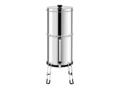 Filtro de Agua Alimentado por Gravedad SucceBuy, Sistema de Filtrado de Agua por Gravedad 7,5 L, 4 Filtros, en Acero Inoxidable
