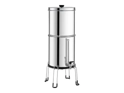 Filtro de Agua Alimentado por Gravedad SucceBuy, Sistema de Filtrado de Agua por Gravedad 7,5 L, 4 Filtros, en Acero Inoxidable