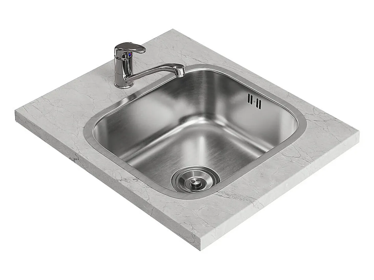Fregadero acero 39x44x19.5 flova
