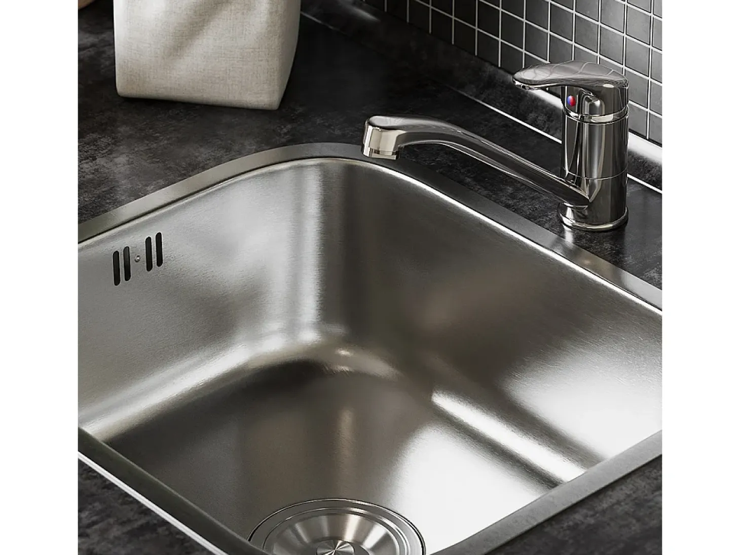 Fregadero acero 39x44x19.5 flova
