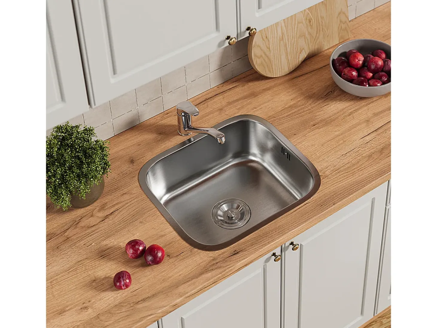 Fregadero acero 39x44x19.5 flova