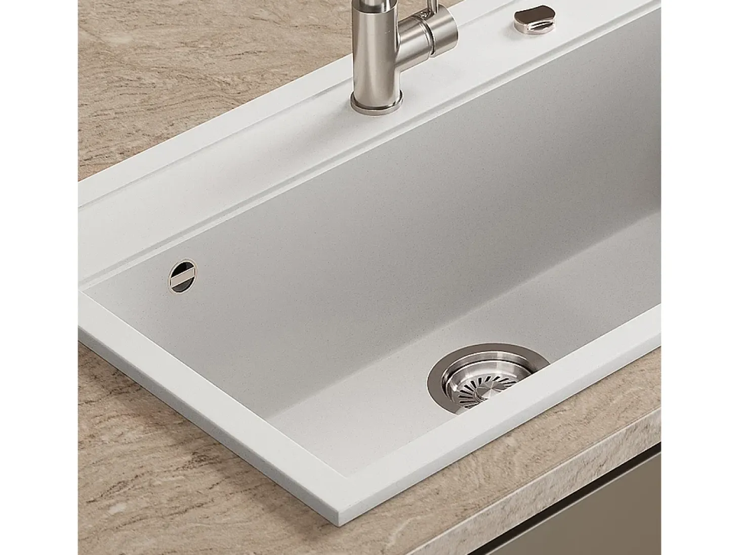 Fregadero blanco 80x51x20 sydney