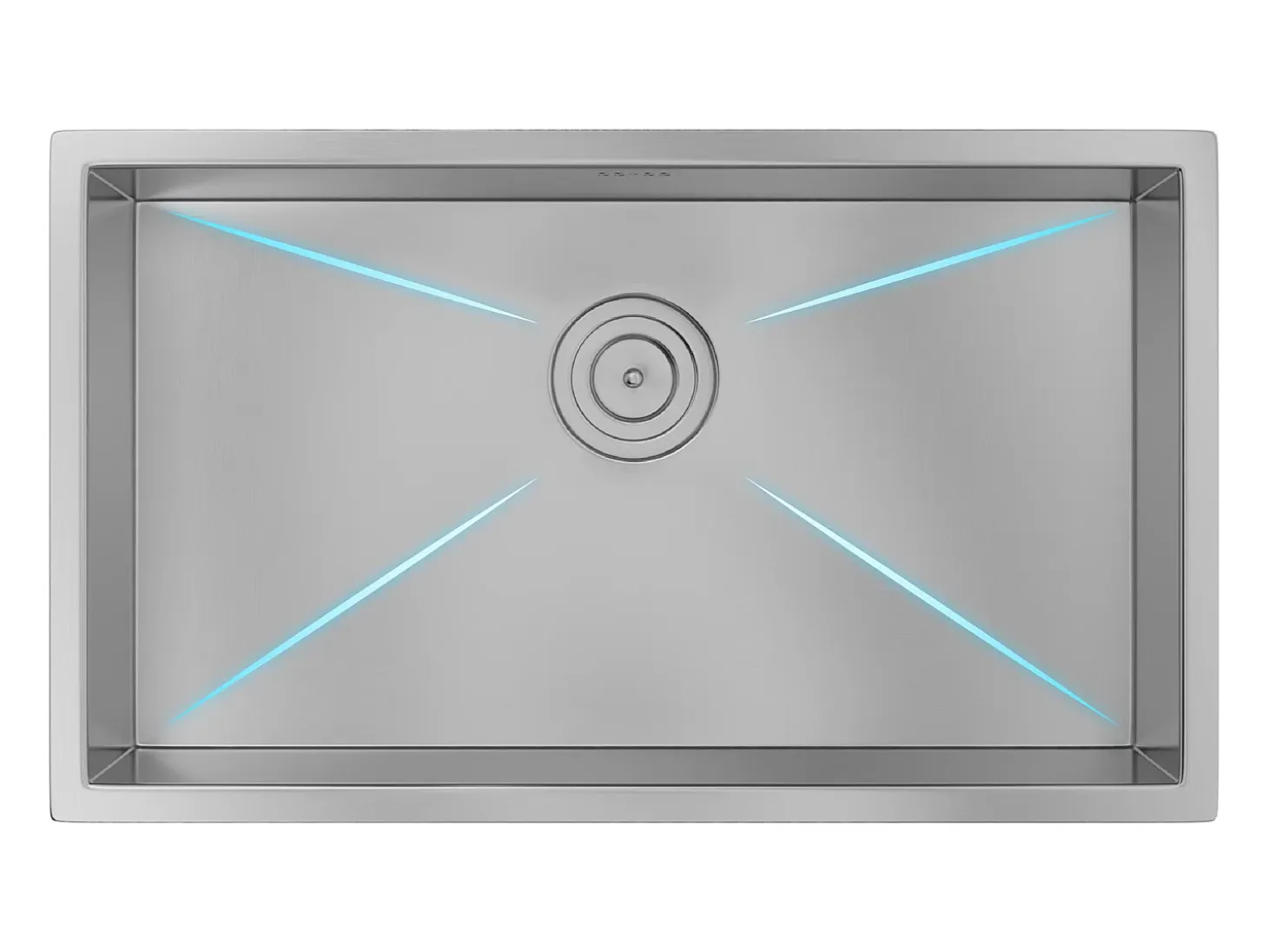 Fregadero de acero inoxidable - 76x45 cm - Gris - SOELA