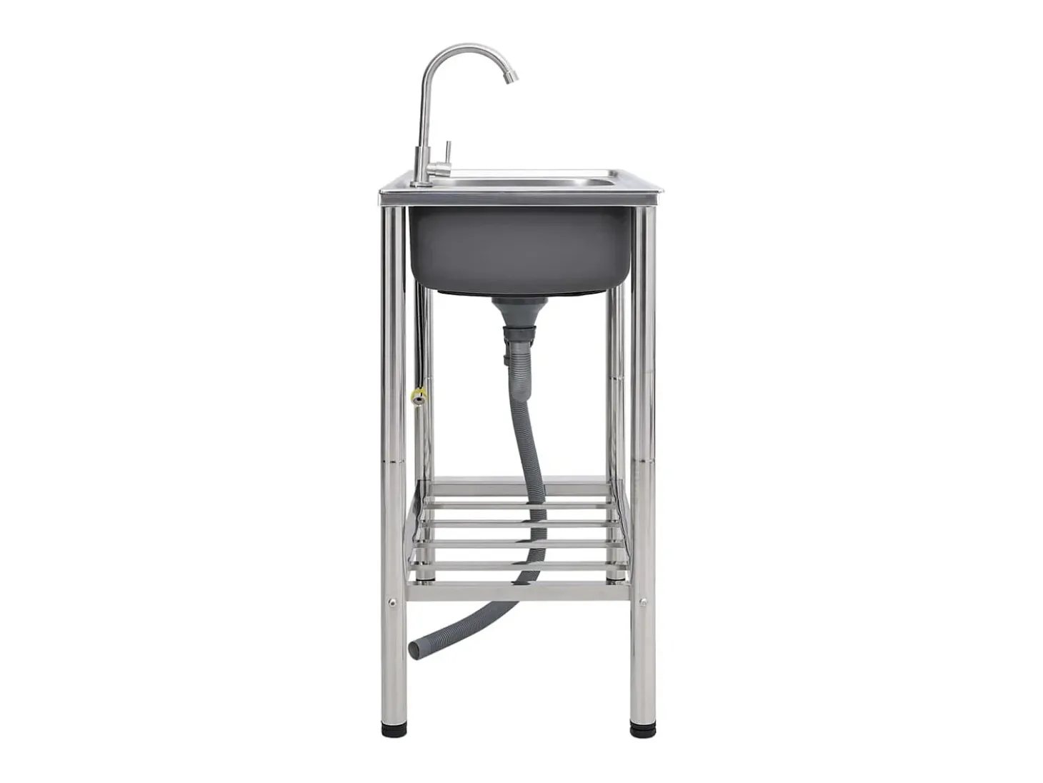 Fregadero de camping doble seno y grifo acero inoxidable ES858518