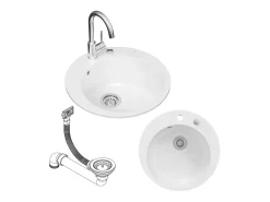 Fregadero de cocina blanco 50.5x50.5x19 valencia