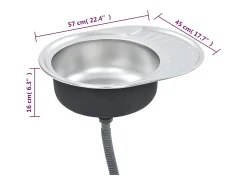 Fregadero de cocina con colador y sifón ovalado de acero inoxidable