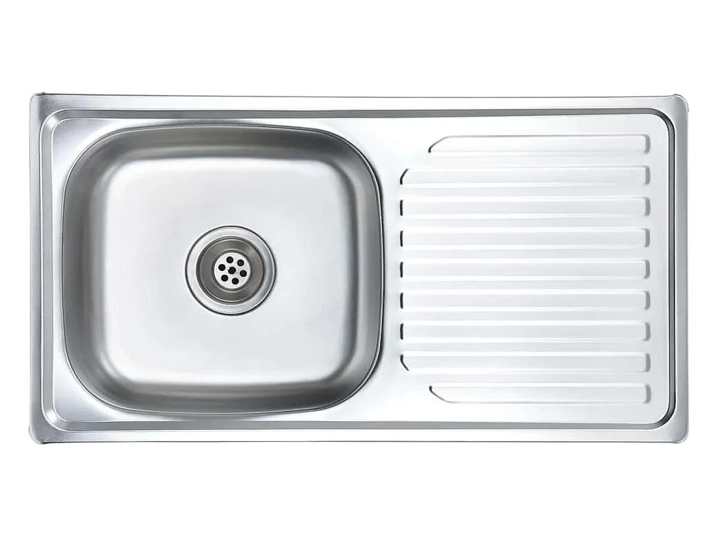 Fregadero de cocina con colador y sifón de acero inoxidable