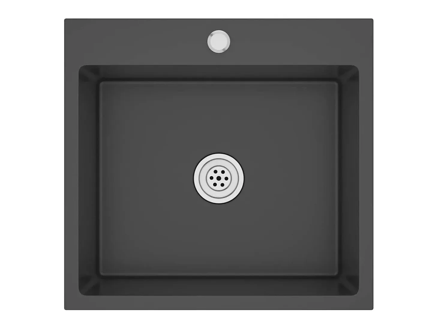 Fregadero de cocina de acero inoxidable negro hecho a mano
