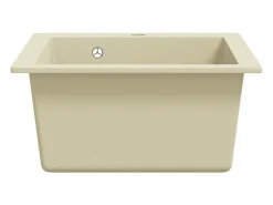 Fregadero de cocina de granito, fregadero individual, color beige