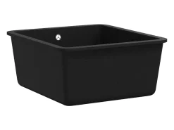 Fregadero de cocina de granito negro de un solo tazón