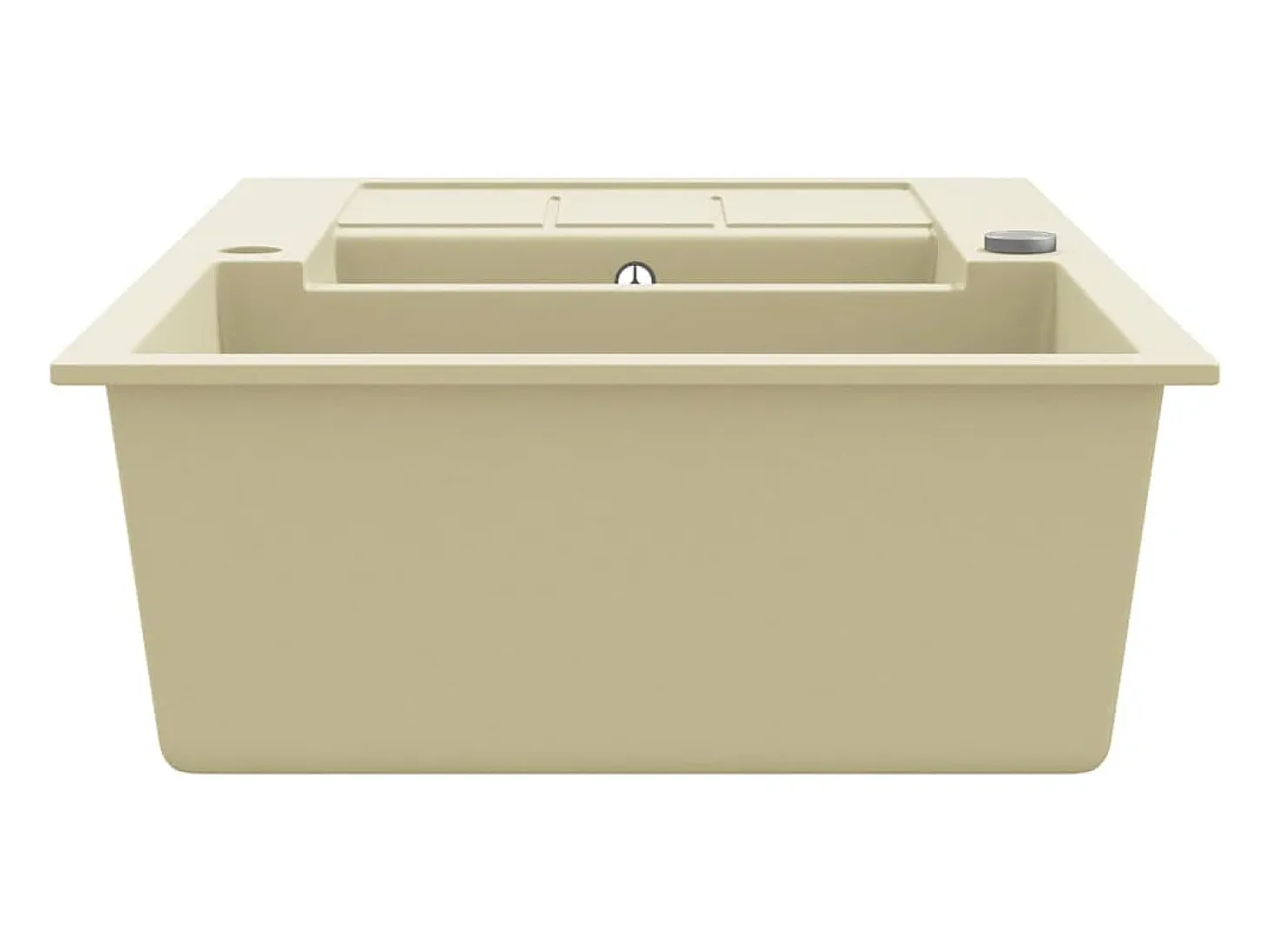 Fregadero de cocina de granito con dos senos beige ES105986