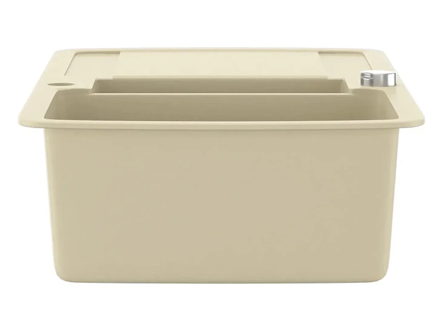 Fregadero de cocina de granito con dos senos beige ES387562