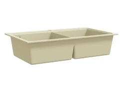 Fregadero de cocina de granito doble beige