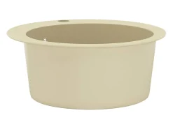 Fregadero de cocina de granito con un seno redondo beige ES604329