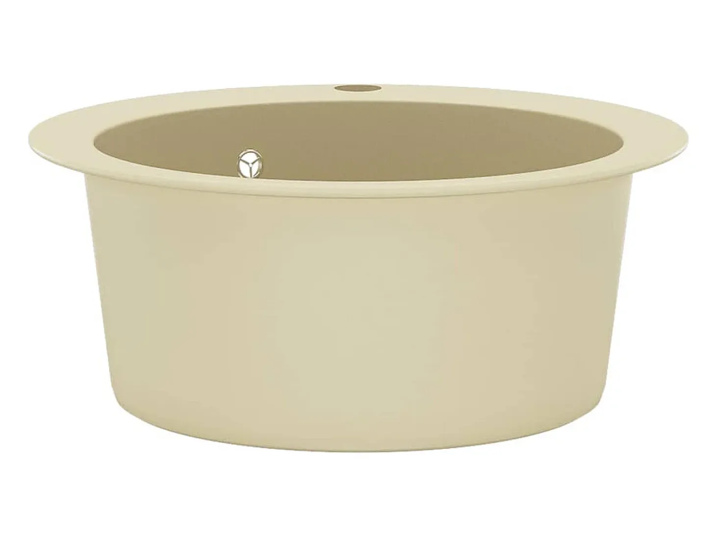 Fregadero de cocina de granito con un seno redondo beige ES604329