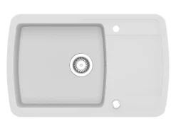 Fregadero de cocina de granito, fregadero individual, blanco