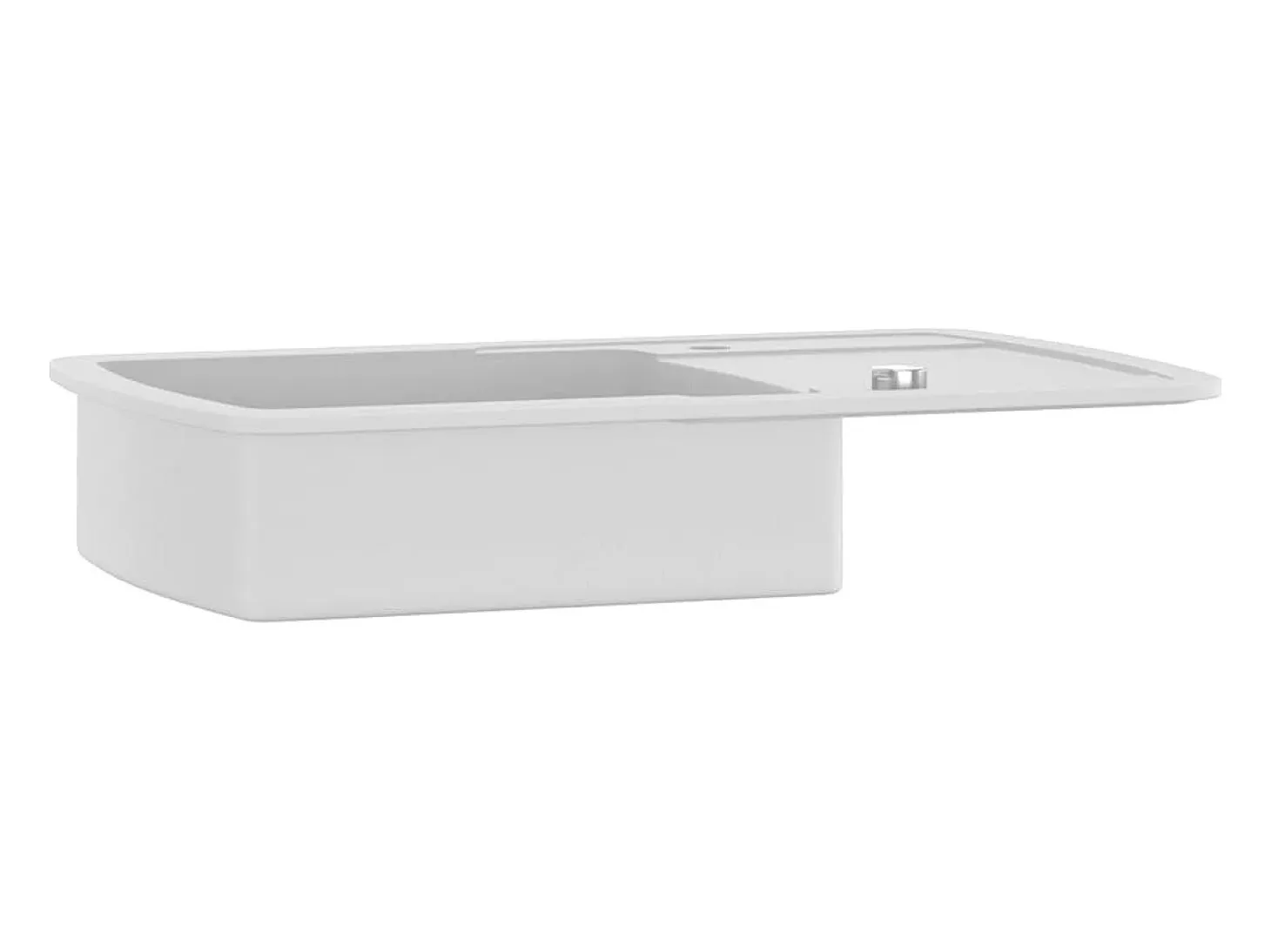 Fregadero de cocina de granito, fregadero individual, blanco
