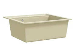 Fregadero de cocina de granito, fregadero individual, color beige