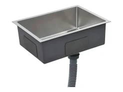 Fregadero de cocina hecho a mano de acero inoxidable