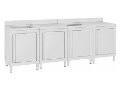 Fregadero de cocina industrial 240 x 60 x 96 cm acero inoxidable 02_0000722