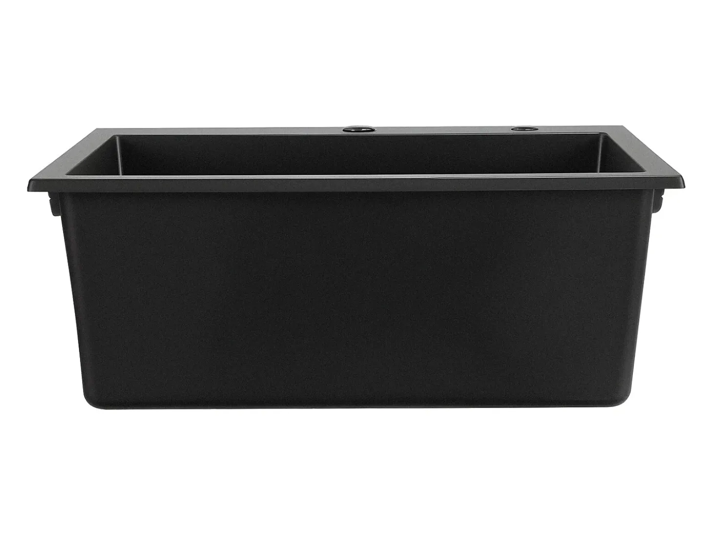 Fregadero de Cocina SucceBuy Moderno en Granito de 63,5 cm, Fregadero de Sobremesa de Cubeta Grande Simple, Cubeta Lavadora Empotrable con Múltiples Accesorios