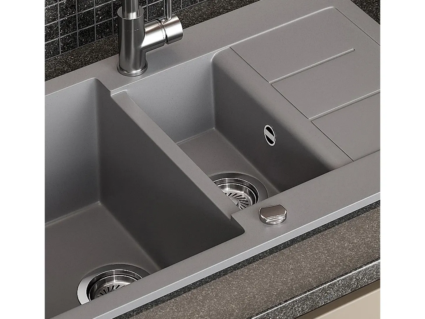 Fregadero gris 80x50x20 seattle