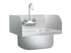 Fregadero lavamanos comercial con grifo de acero inoxidable ES408325