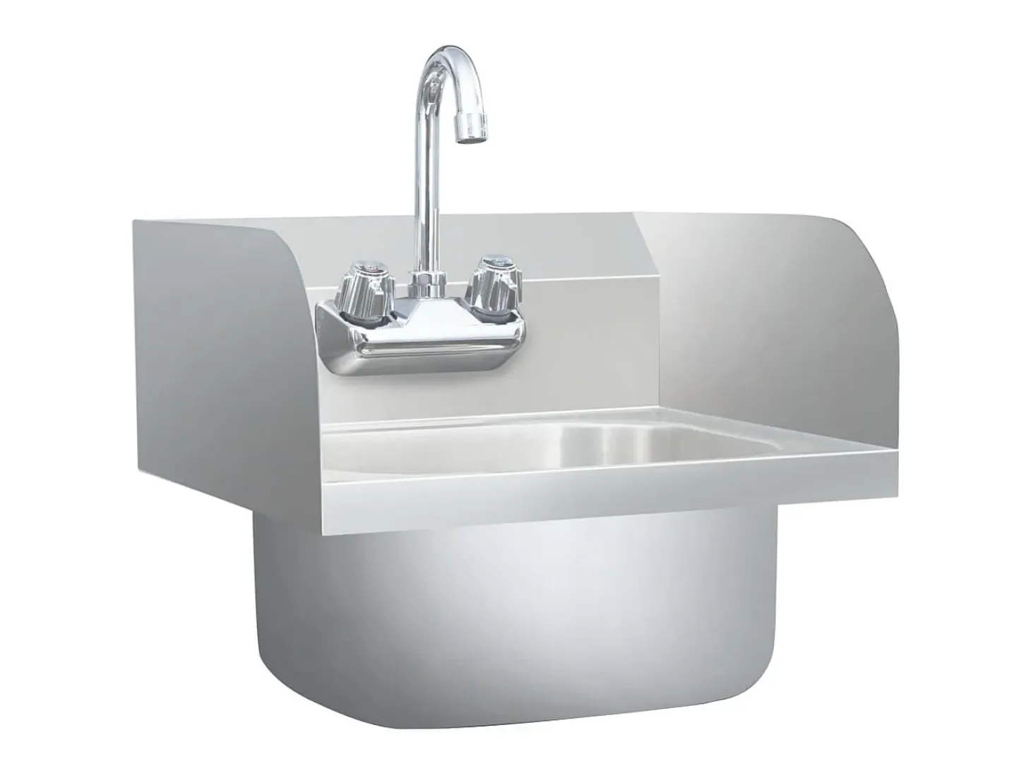 Fregadero lavamanos comercial con grifo de acero inoxidable ES408325