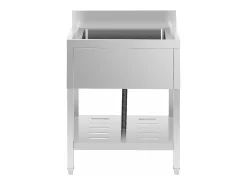 Fregadero profesional de un seno 50 x 50 x 25,5 cm acero inoxidable 14_0000164