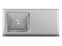 Fregadero profesional de un seno 49 x 42 x 24 cm acero inoxidable 14_0000163