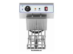 Freidora de acero inoxidable con 2 depósitos de 16 litros resistencia extraíble grifo de vaciado modelo profesional 380V 3614029