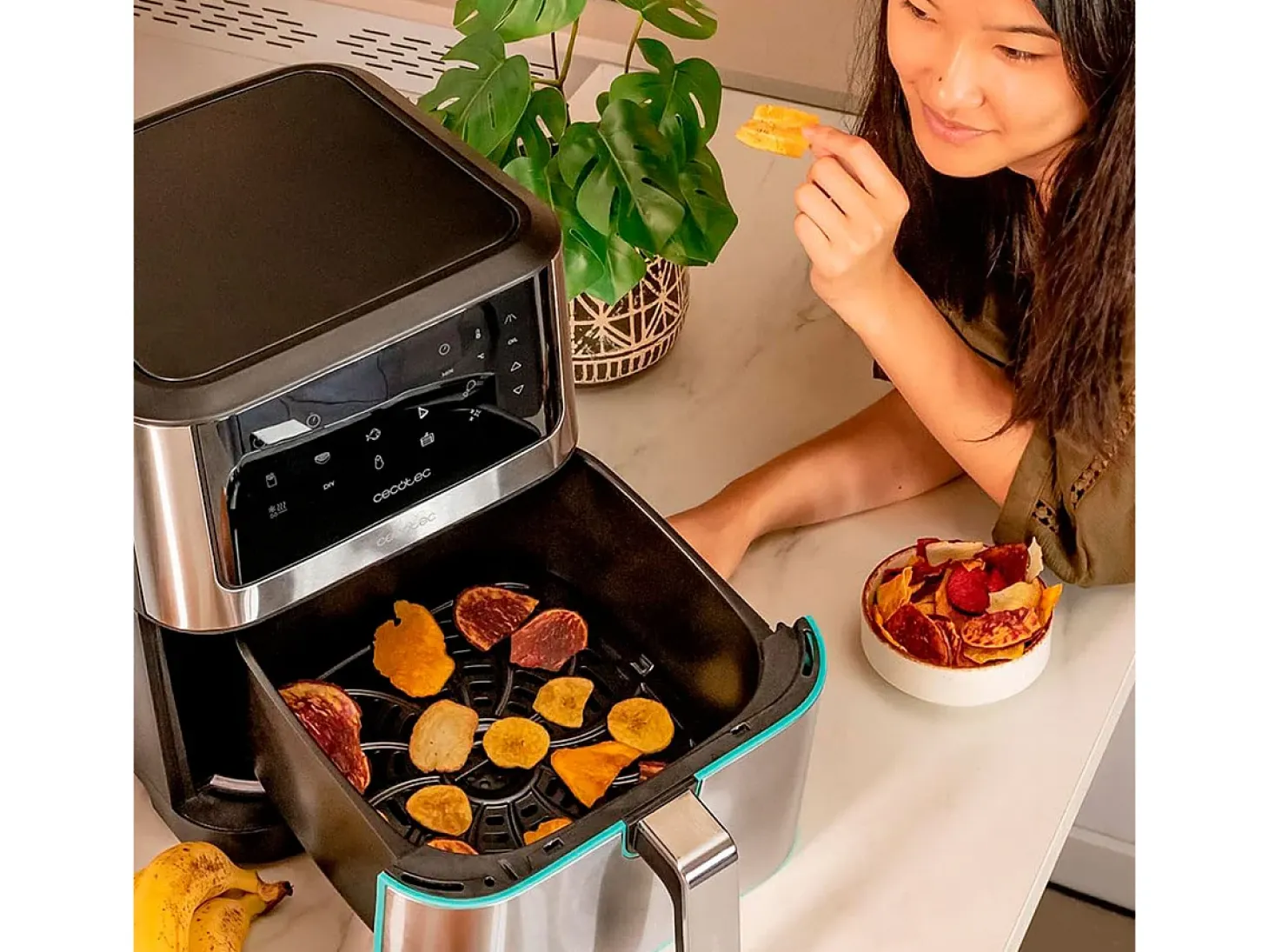 Freidora de aire Cecotec Cecofry Supreme 8000 1800W 8L 10 modos inox