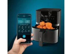 Freidora de aire Cecotec Cecofry Full InoxBlack 5500 Connected Pack 1700W 5,5L conexión WiFi inox/negro