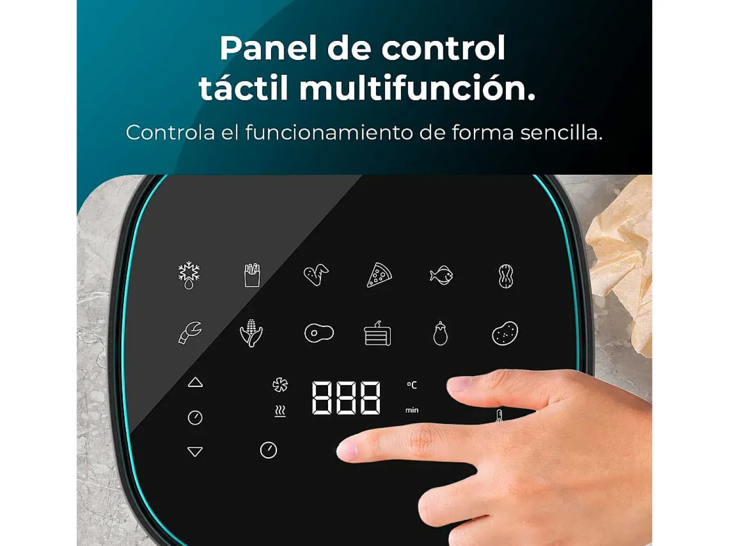 Freidora de aire Cecotec Cecofry Fantastik 6500 1700W 6,5L negro
