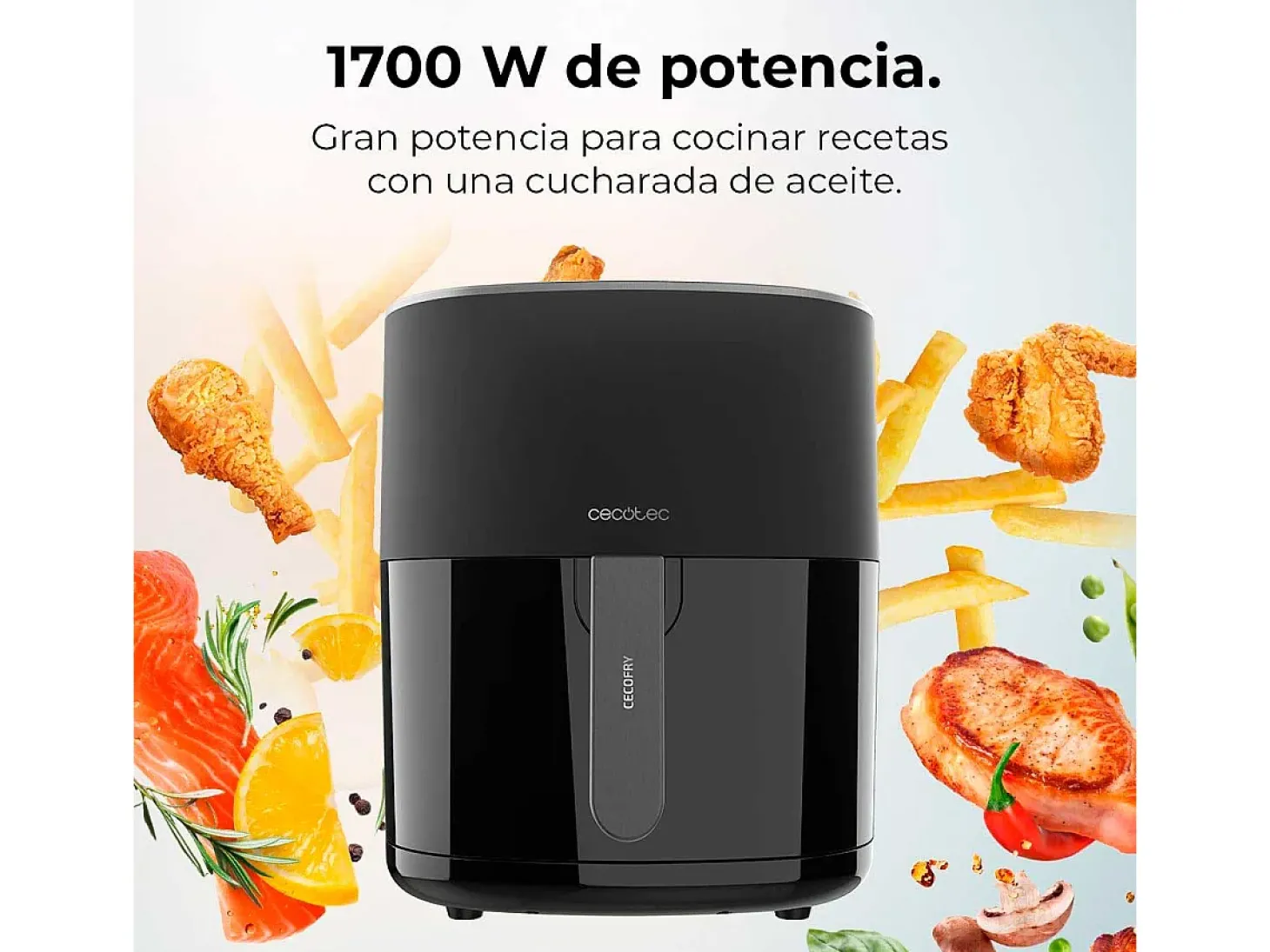 Freidora de aire Cecotec Cecofry Fantastik 6500 1700W 6,5L negro